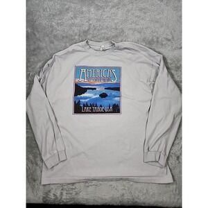 Lake Tahoe Bikeway Shirt Mens 2XL Purple Destination Bicycling Reno Nevada USA